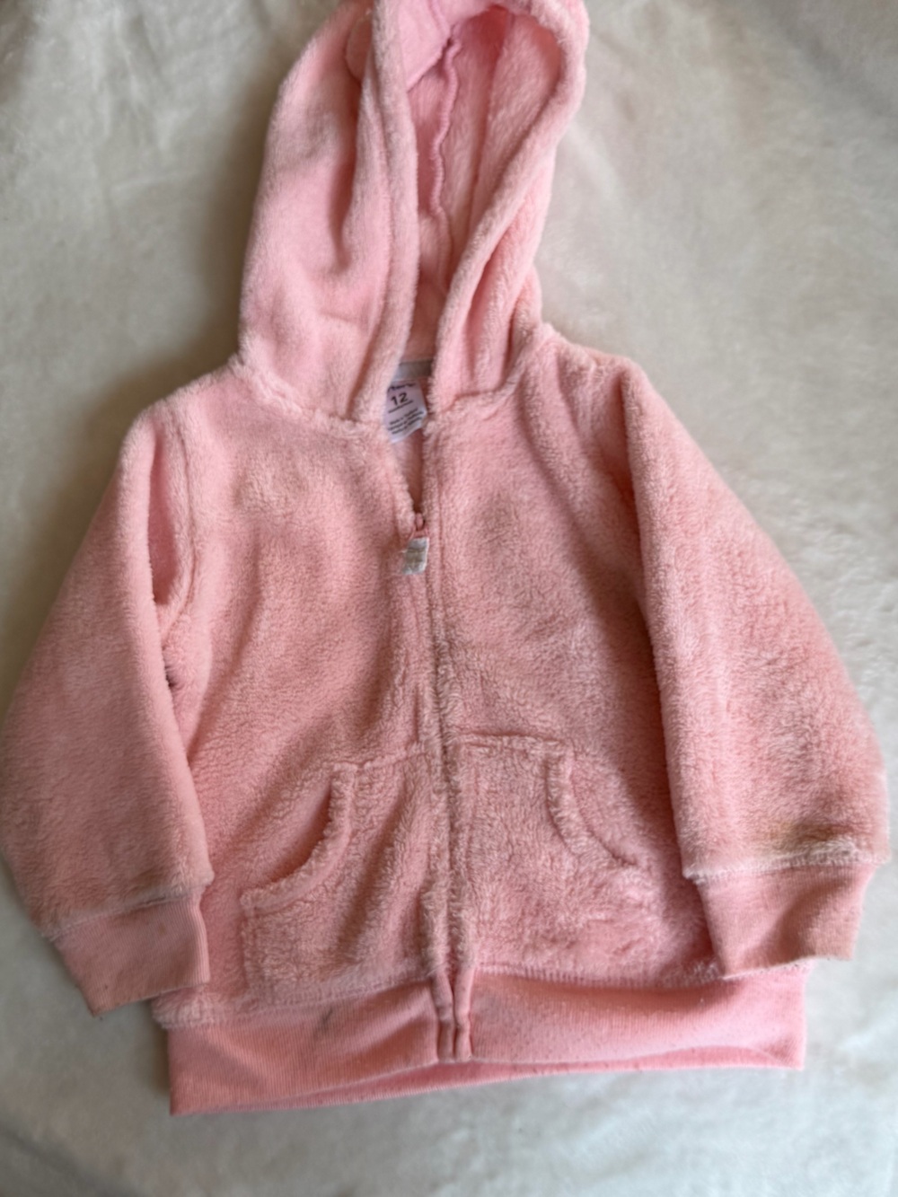 Cozy Pink Hooded Fleece Jacket for baby